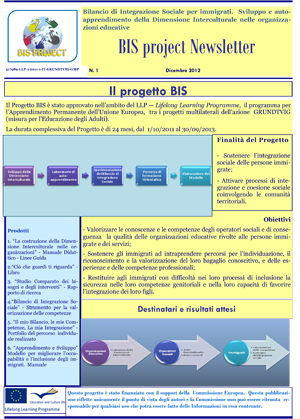 Newsletter Progetto BIS n. 1