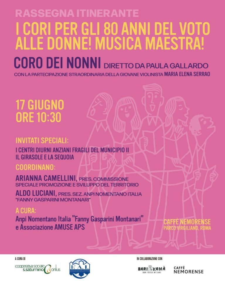 “I Cori per gli 80 anni del voto alle donne! Musica Maestra!”