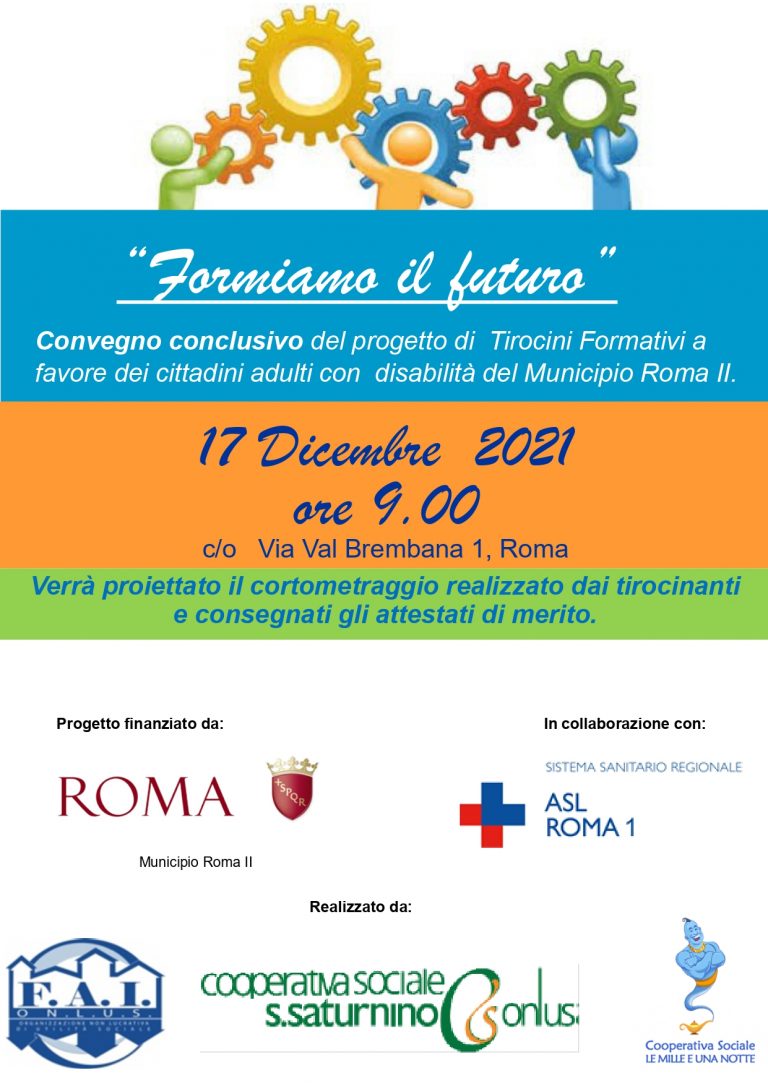 “Formiamo il futuro”, evento conclusivo del progetto di Tirocini Formativi a favore dei cittadini adulti con disabilità del Municipio Roma II